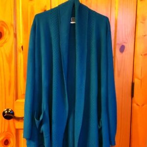 ❤Teal color soft lightweight acrylic cardigan